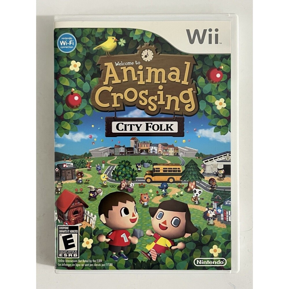 Animal Crossing: City Folk (Nintendo Wii, 2008) Complete w/ Inserts & Tested